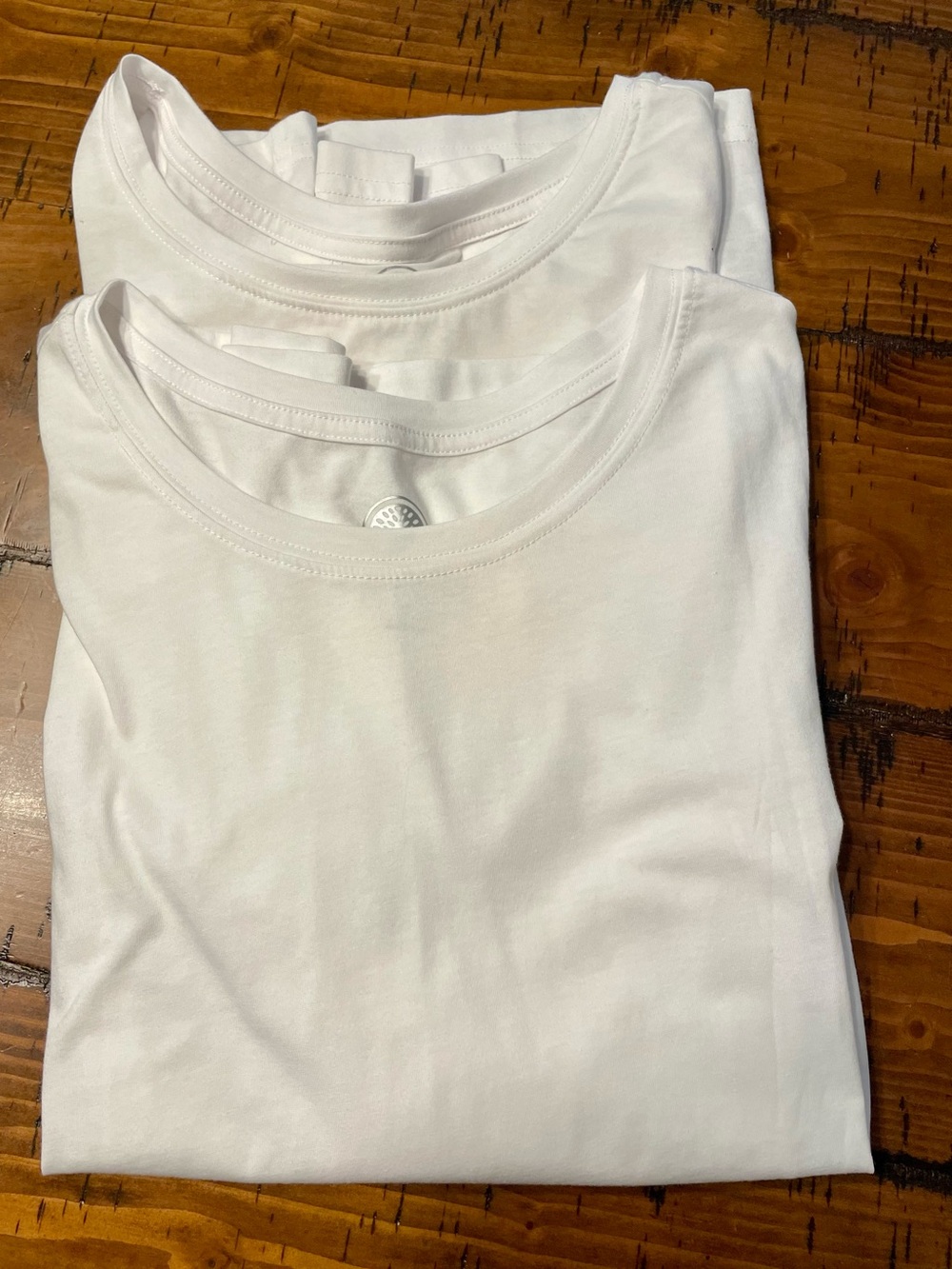 healing hands White Crew Neck Tee with Silver Logo